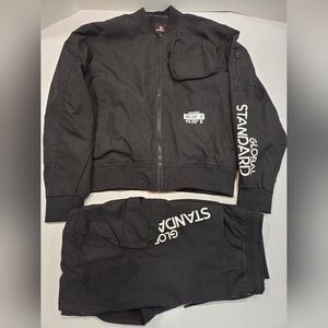 South Pole Black Bomber Jacket And Pants Suit